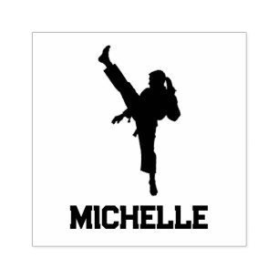 Sello De Caucho Nombre personalizado Karate / Taekwondo / judo
