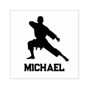 Sello De Caucho Nombre personalizado Karate / Taekwondo / judo
