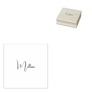Sello De Caucho Nombre personalizado minimalista 