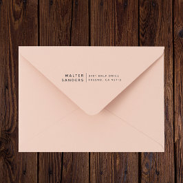 Sello De Caucho Nombre personalizado simple y dirección de devoluc