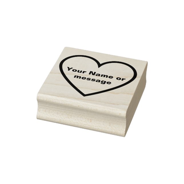 Sello De Caucho Nombre simple o esquema de corazón de mensaje (Sello)