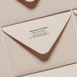 Sello De Caucho Nombre simple y dirección Empresa Realtor