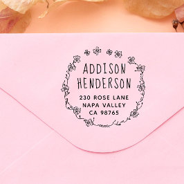 Sello De Caucho Nombre y dirección de devolución de la corona botá