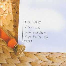 Sello De Caucho Nombre y dirección de devolución de la tipografía