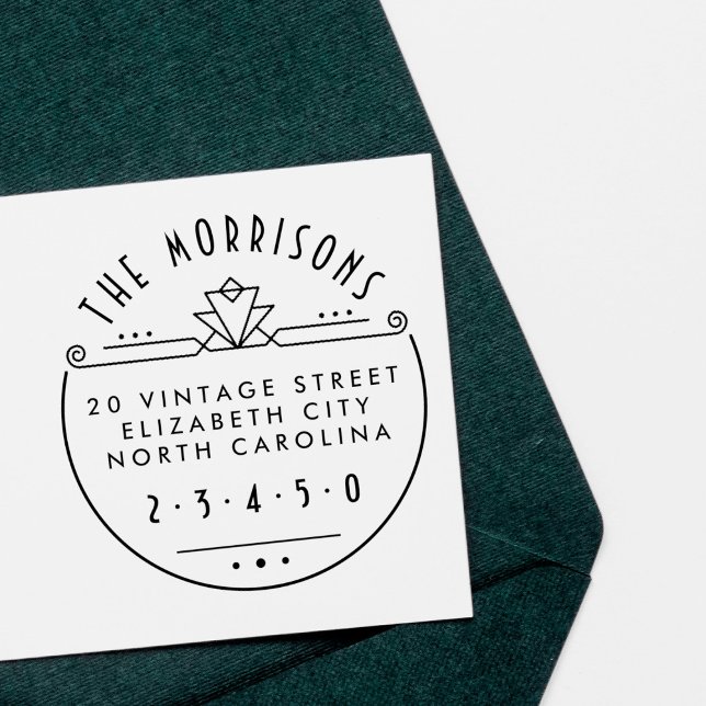 Sello De Caucho Nombre y dirección de devolución de redondeo geomé (Subido por el creador)