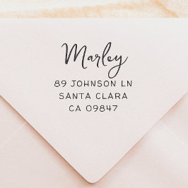 Sello De Caucho Nombre y dirección de la familia de guiones de cor