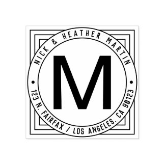 Sello De Caucho Nombres, apellidos dirección inicial y devolución