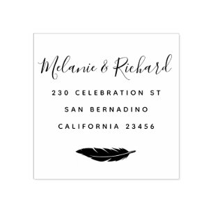 Sello De Caucho Nombres de boda personalizados Elegante guión y pl