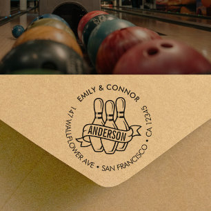 Sello De Caucho Nombres de familia de bolos personalizados Direcci