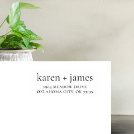 Sello De Caucho Nombres de pareja personalizado con dirección de d