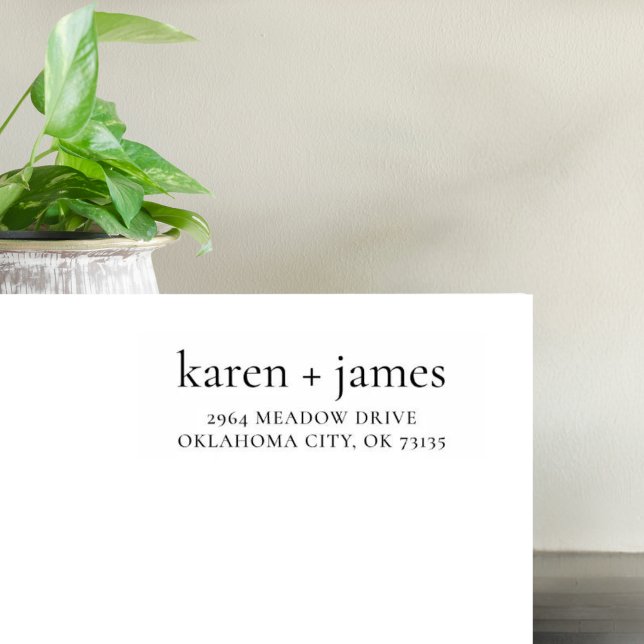 Sello De Caucho Nombres de pareja personalizado con dirección de d (Subido por el creador)