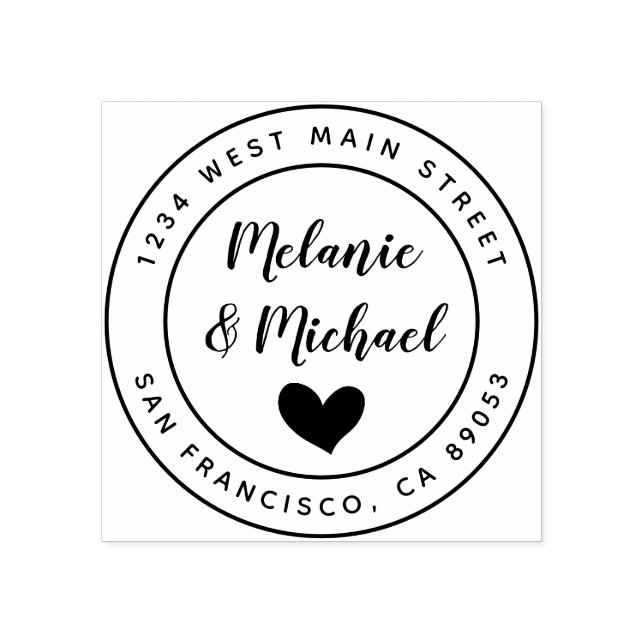 Sello De Caucho Nombres manuscritos y direcciones de devolución re (Impresión)