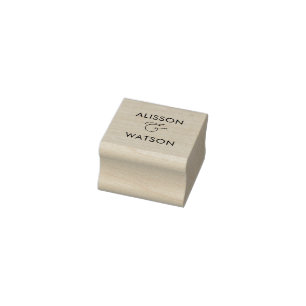 Sello De Caucho Nombres y Ampersand de las parejas