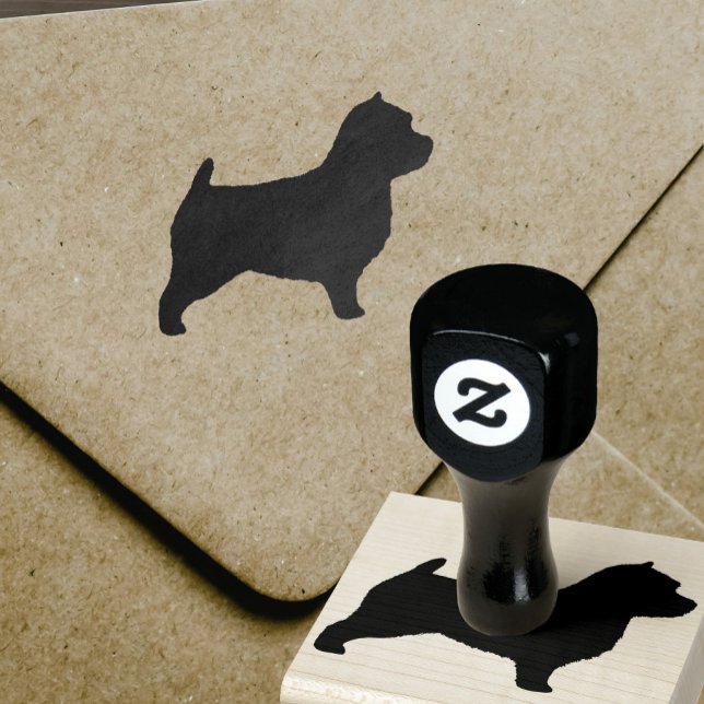Sello De Caucho Norwich Terrier Perro Raza Silhouette (Subido por el creador)