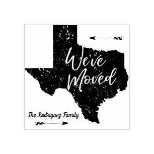 Sello De Caucho Nos hemos mudado - Texas