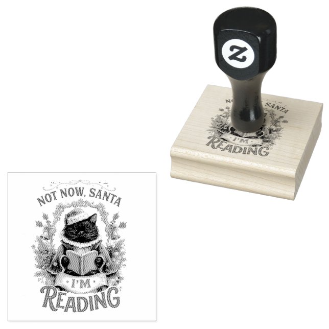 Sello De Caucho Not Now Santa I'm Reading  (Sellado)