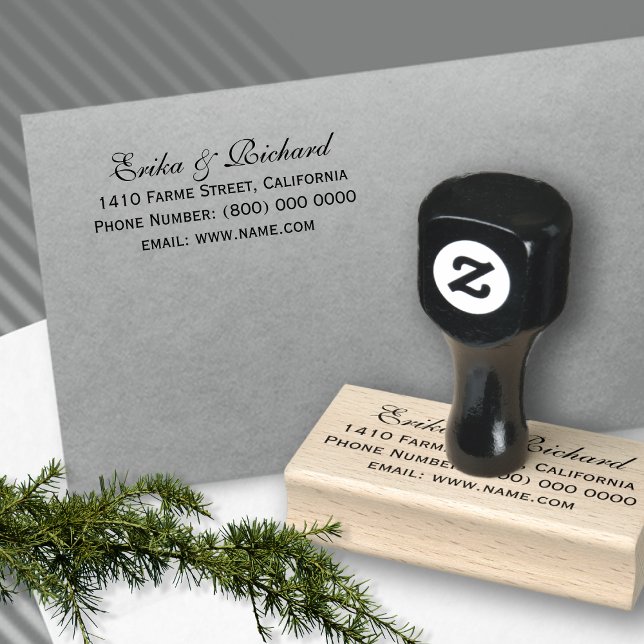 Sello De Caucho Nuestra dirección de devolución del Boda de nombre (Subido por el creador)