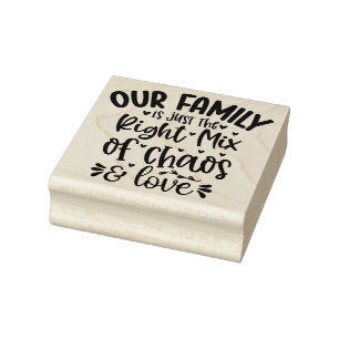 Sello De Caucho Nuestra familia: La mezcla perfecta de caos y amor