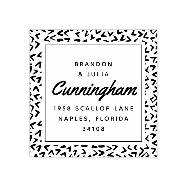 Sello De Caucho Nueva dirección de devolución de Beach House (Impresión)