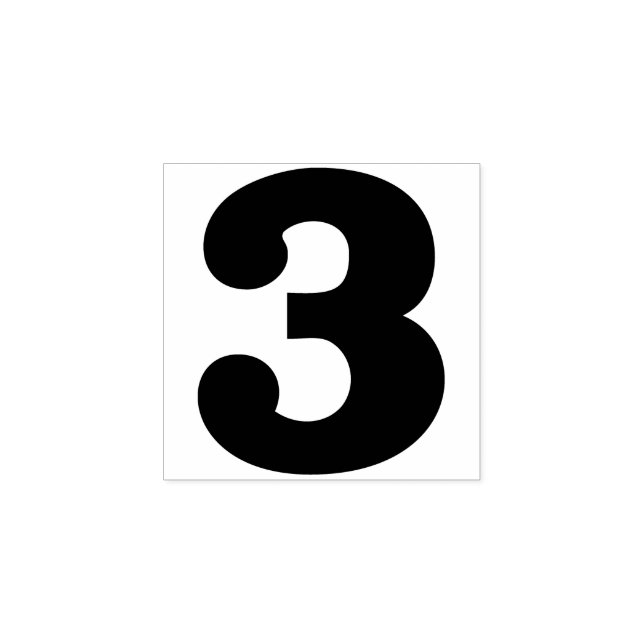 Sello De Caucho Número 3 (Impresión)