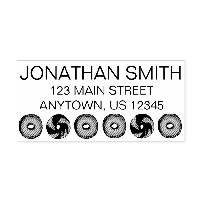 Sello De Caucho NYC Deli Bagel Breakfast Food Dirección personaliz (Impresión)