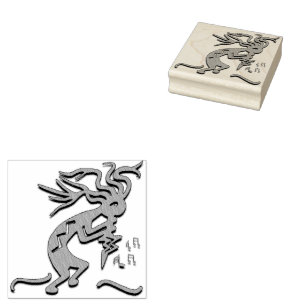 Sello De Caucho Obra de arte de Kokopelli, fabricante de armarios 