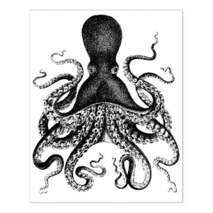 Sello De Caucho Octopus vintage