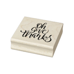 Sello De Caucho Oh Gracias Calligrafía De Pincel