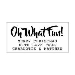 Sello De Caucho Oh Qué Navidades divertidos personalizados