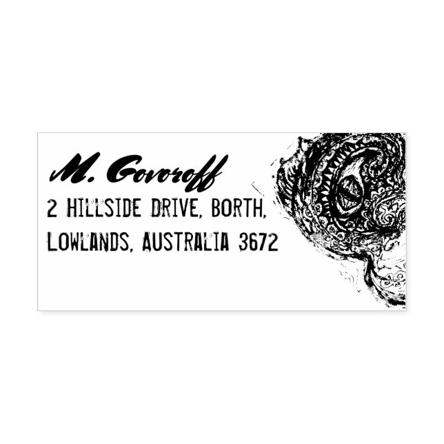 Sello De Caucho Ojo de un monstruo marino (Impresión)