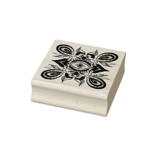 Sello De Caucho Ojo Ornamental - Extraño Estilo Tatuaje Botánico