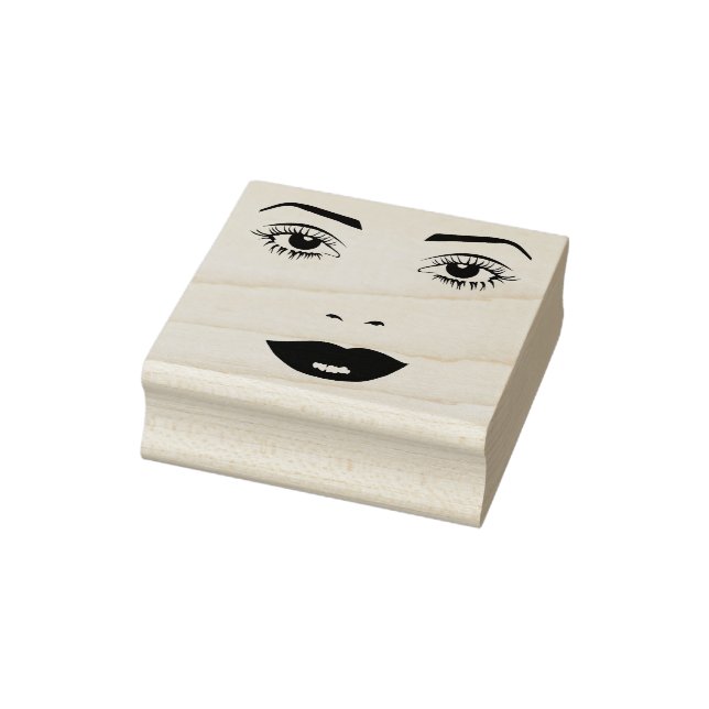 Sello De Caucho Ojos femeninos labios Arte de maquillaje facial (Sello)