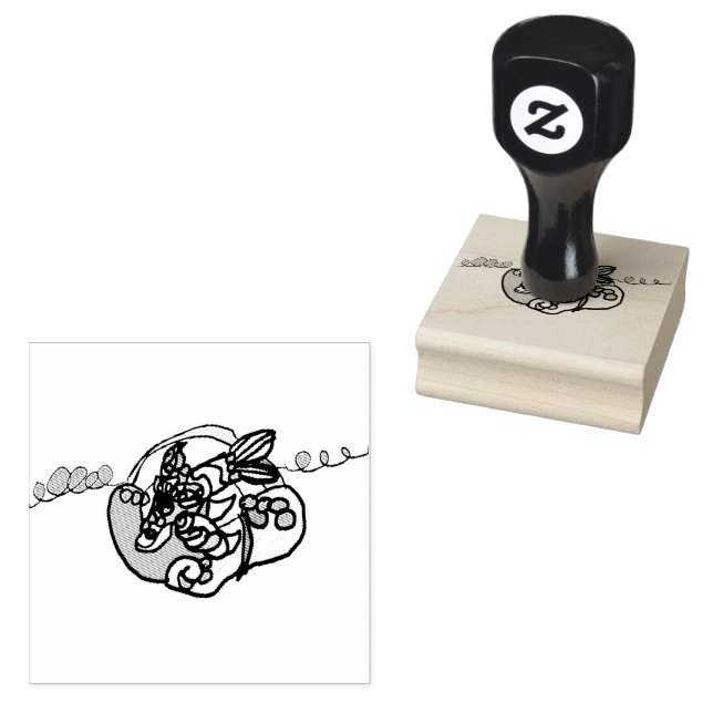 Sello De Caucho ola de delfines  (Sellado)