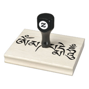 Sello De Caucho Om Mani Padme Hum Mantra Budista Tibetano