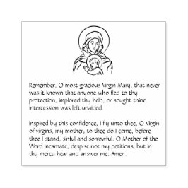 Sello De Caucho Oración católica de la Virgen Religiosa María