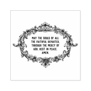 Sello De Caucho Oración tradicional católica: Pobres almas Purga