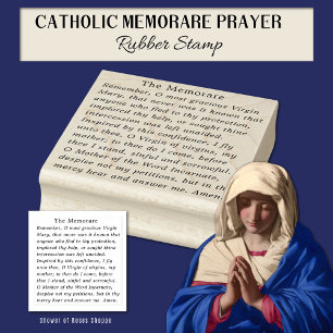 Sello De Caucho Oración tradicional católica Virgin Mary Memorare