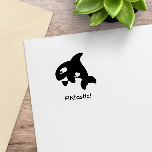 Sello De Caucho Orca Ballena FINtástica (fantástica) 1x1 (Subido por el creador)