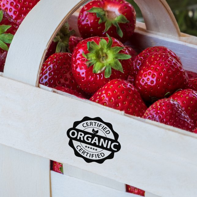 Sello De Caucho Organic Certified, Bio, Eco Friendly   (Subido por el creador)