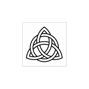 Sello De Caucho Original Triquetra Celta Knot icono negro Rubber S