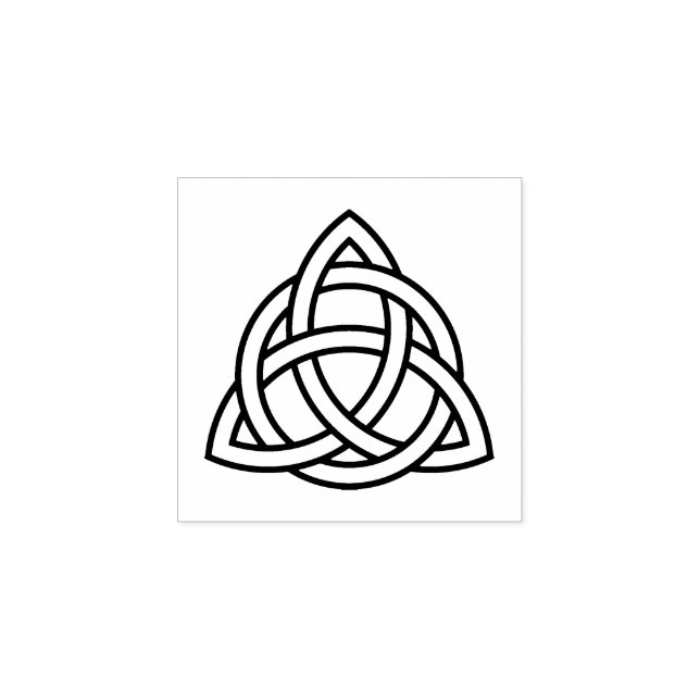 Sello De Caucho Original Triquetra Celta Knot icono negro Rubber S (Impresión)