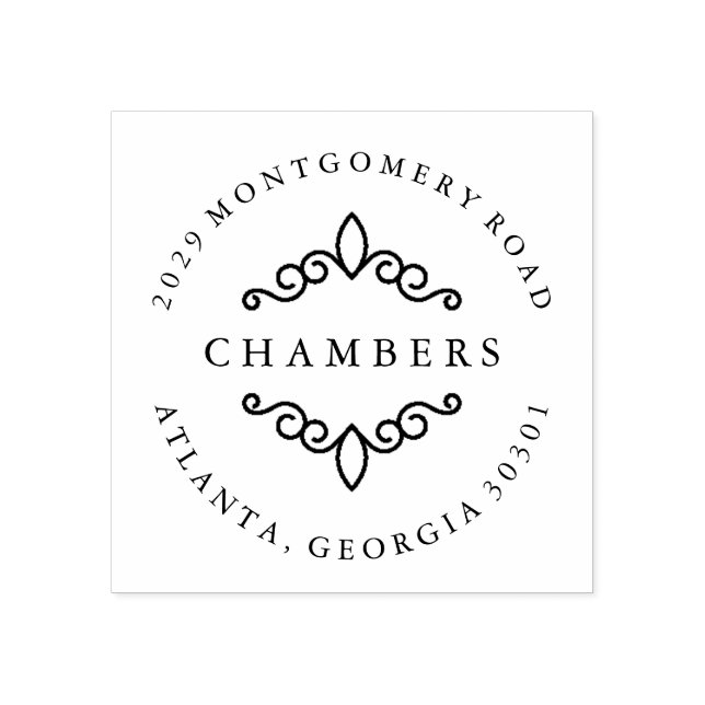 Sello De Caucho Ornate (Impresión)