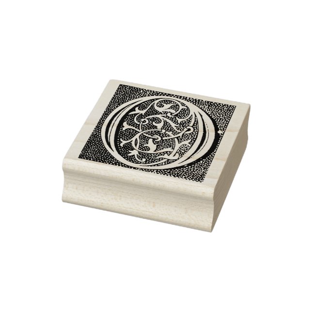 Sello De Caucho Ornate Monograma Letra inicial o (Sello)