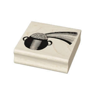 Sello De Caucho Oro: la olla del arcoiris del santo Patrick