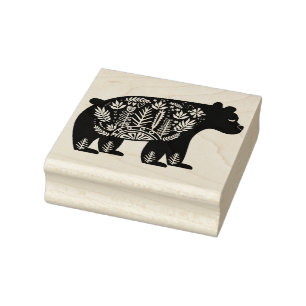 Sello De Caucho Oso de Whimsical Decorativo