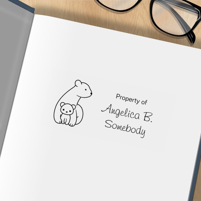 Sello De Caucho Osos polares: madre y cachorro (Subido por el creador)