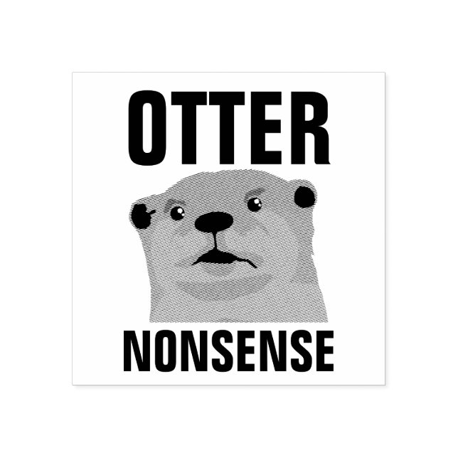 Sello De Caucho Otter Nonsense (Impresión)