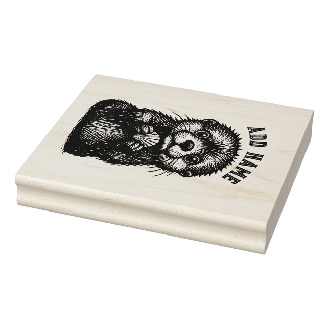 Sello De Caucho Otter & Shell  (Sello)