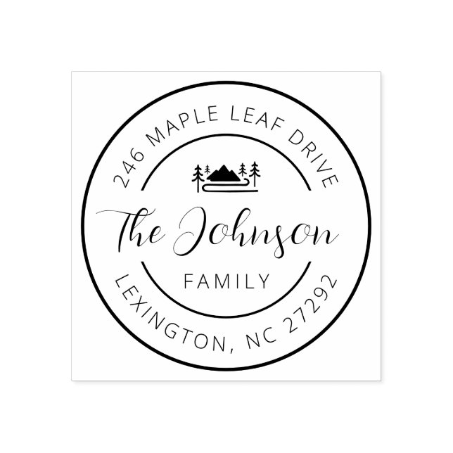 Sello De Caucho Our New House Address Announcement Round  (Impresión)