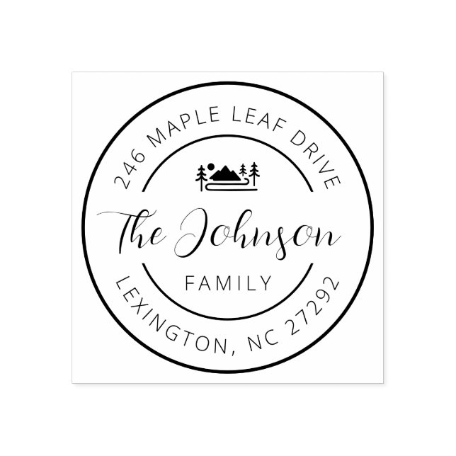 Sello De Caucho Our New House Address Announcement Round  (Impresión)